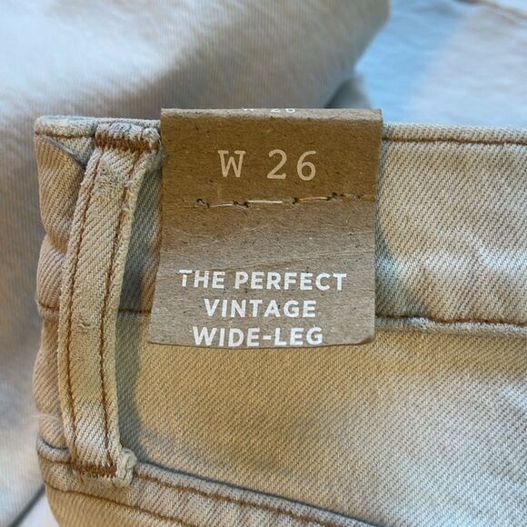 Madewell The Perfect Vintage Wide-Leg Crop Jean in bleached blue Wash. NWT 26 - Picture 7 of 10